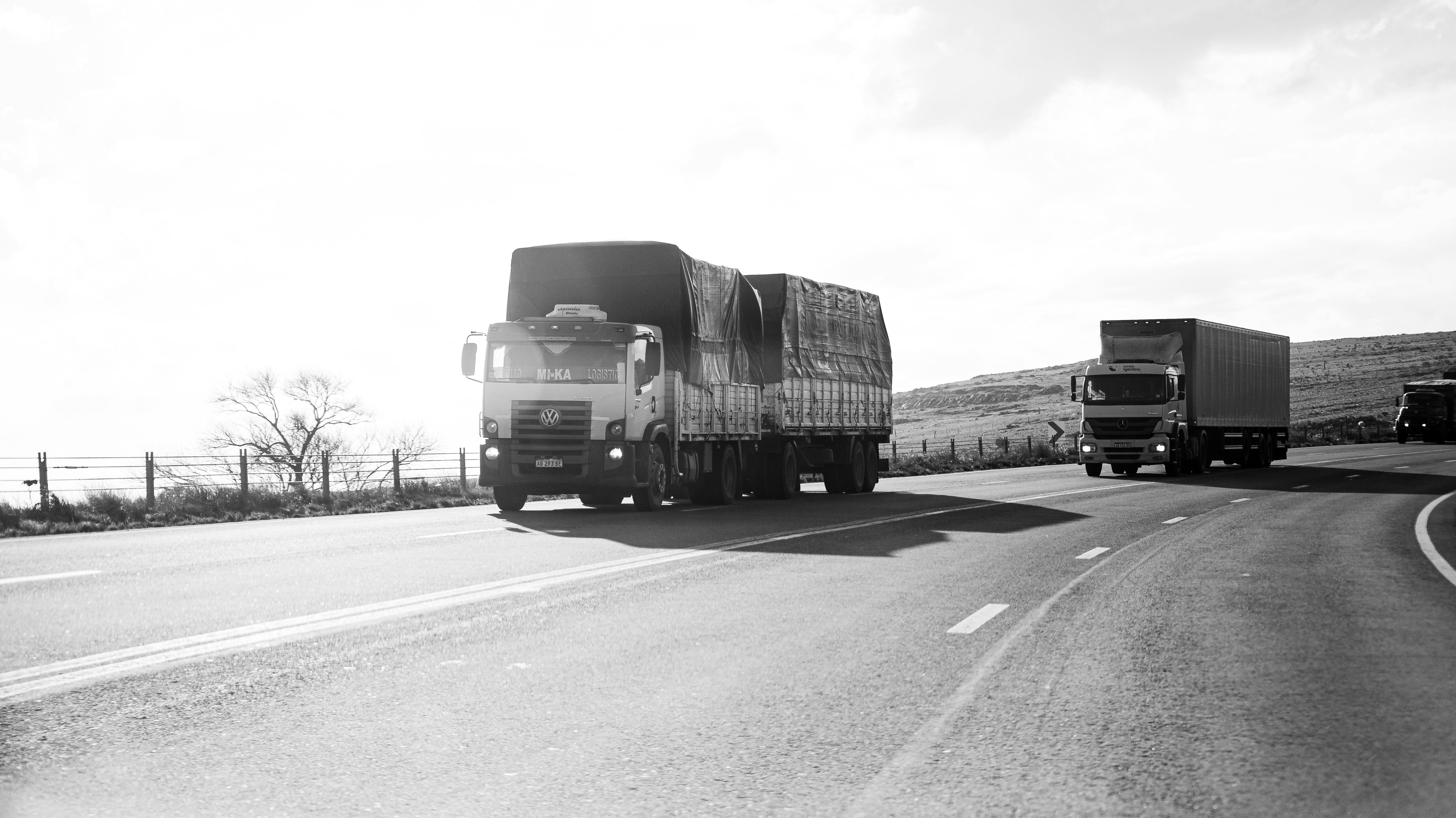 Camión agrícola en campo argentino